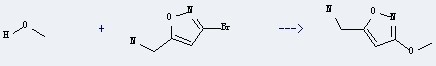 5-Isoxazolemethanamine,3-bromo- can react with methanol to give C-(3-methoxy-isoxazol-5-yl)-methylamine.